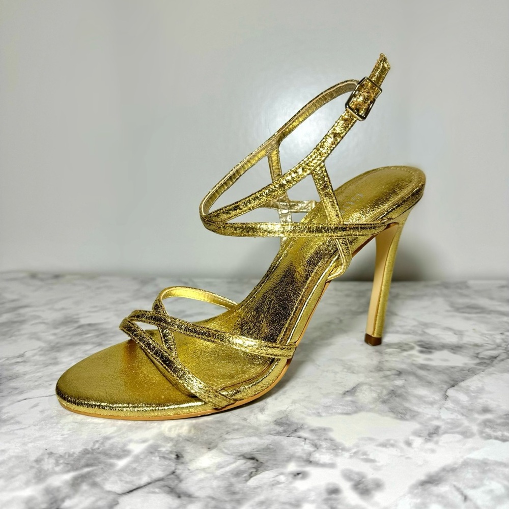 Guess Gold Strappy Heels